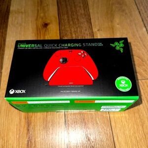 Xbox controller, wireless charging stand, pulse red color, brand new